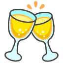 Clinking Glasses Element from Emojis - Kawaii Set