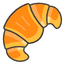 Croissant Element from Emojis - Kawaii Set