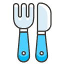 Fork And Knife Element from Emojis - Kawaii Set