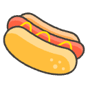 Hot Dog Element from Emojis - Kawaii Set