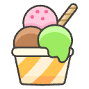 Ice Cream A Element from Emojis - Kawaii Set
