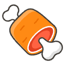Meat On Bone Element from Emojis - Kawaii Set