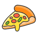 Pizza Element from Emojis - Kawaii Set