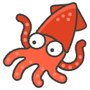 Squid Element from Emojis - Kawaii Set