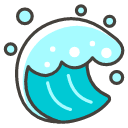 Water Wave Emoji from Kawaii Emoji Set