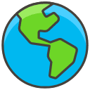 Globe Showing Americas Emoji from Kawaii Emoji Set