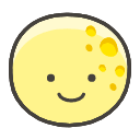 Full Moon Element from Kawaii Emoji Set