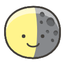 Last Quarter Moon Emoji from Kawaii Emoji Set