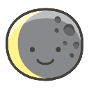 Waning Crescent Moon Emoji from Kawaii Emoji Set