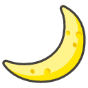 Crescent Moon Emoji from Kawaii Emoji Set