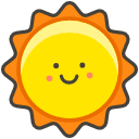 Sun With Face Emoji from Kawaii Emoji Set