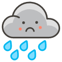 Cloud With Rain Emoji from Kawaii Emoji Set