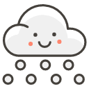 Cloud With Snow Emoji from Kawaii Emoji Set
