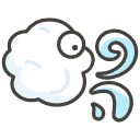 Wind Face Emoji from Kawaii Emoji Set