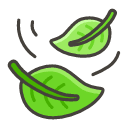 Leaf Fluttering In Wind Emoji from Kawaii Emoji Set