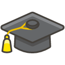 Graduation Cap Element from Kawaii Emoji Set