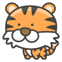 Tiger Emoji from Kawaii Emoji Set