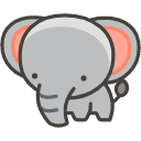 Elephant Emoji from Kawaii Emoji Set