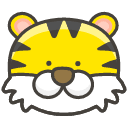 Tiger Face Emoji from Kawaii Emoji Set