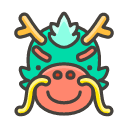 Dragon Face Emoji from Kawaii Emoji Set