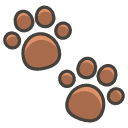 Paw Prints Emoji from Kawaii Emoji Set