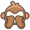 See No Evil Monkey Emoji from Kawaii Emoji Set