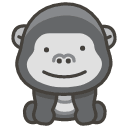 Gorilla Emoji from Kawaii Emoji Set