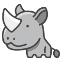 Rhinoceros Element from Kawaii Emoji Set