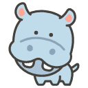 Hippopotamus Emoji from Kawaii Emoji Set