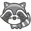 Raccoon Emoji from Kawaii Emoji Set