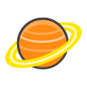 Ringed Planet Emoji from Kawaii Emoji Set