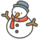 Snowman Emoji from Kawaii Emoji Set