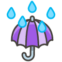 Umbrella With Rain Drops Emoji from Kawaii Emoji Set