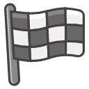 Chequered Flag Emoji from Kawaii Emoji Set