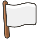 White Flag Element from Kawaii Emoji Set