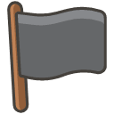 Black Flag Emoji from Kawaii Emoji Set