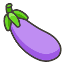 Eggplant Emoji from Kawaii Emoji Set