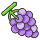 Grapes Emoji from Kawaii Emoji Set