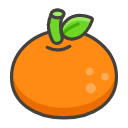 Tangerine Emoji from Kawaii Emoji Set