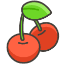 Cherries Element from Kawaii Emoji Set