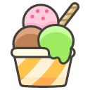 Ice Cream A Element from Kawaii Emoji Set