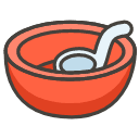 Bowl With Spoon Element from Kawaii Emoji Set