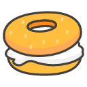 Bagel Element from Kawaii Emoji Set