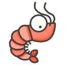Shrimp Emoji from Kawaii Emoji Set