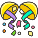 Confetti Ball Emoji from Kawaii Emoji Set