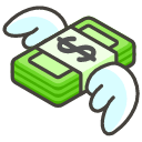 Money With Wings Element from Kawaii Emoji Set