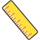 Straight Ruler Element from Kawaii Emoji Set