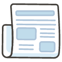 Newspaper Element from Kawaii Emoji Set