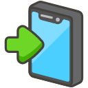 Mobile Phone With Arrow B Emoji from Kawaii Emoji Set