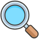 Magnifying Glass Tilted Left Emoji from Kawaii Emoji Set